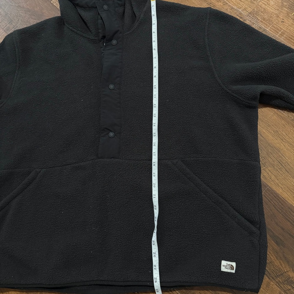 The North Face Jacket Men M Black Carbondale 1/4 Snap Fleece Pullover Hooded - Picture 6 of 7